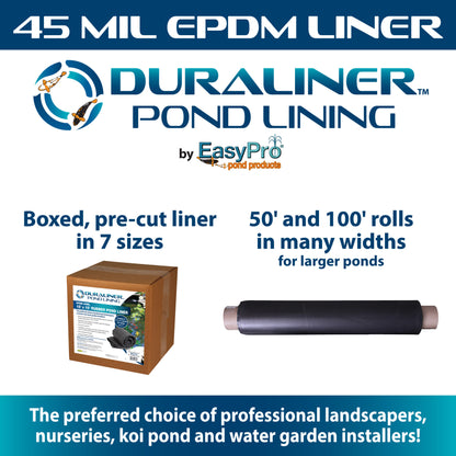 DuraLiner™ – 45mil Rubber Pond Liner – Custom Cut Liner