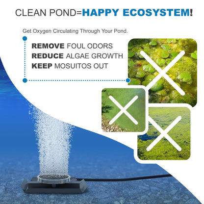 Solaer Solar Powered Pond Aerator - Up to 2 acres - Living Water Aeration