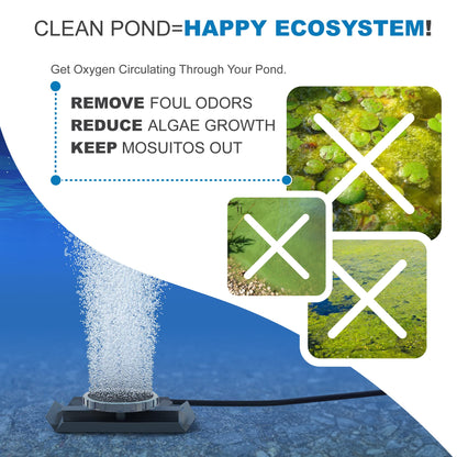 Solaer Solar Powered Pond Aerator - Up to 3 acres - Living Water Aeration