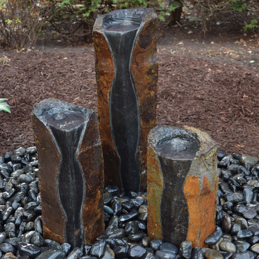 Modern Basalt Fountain Trio Complete Kit