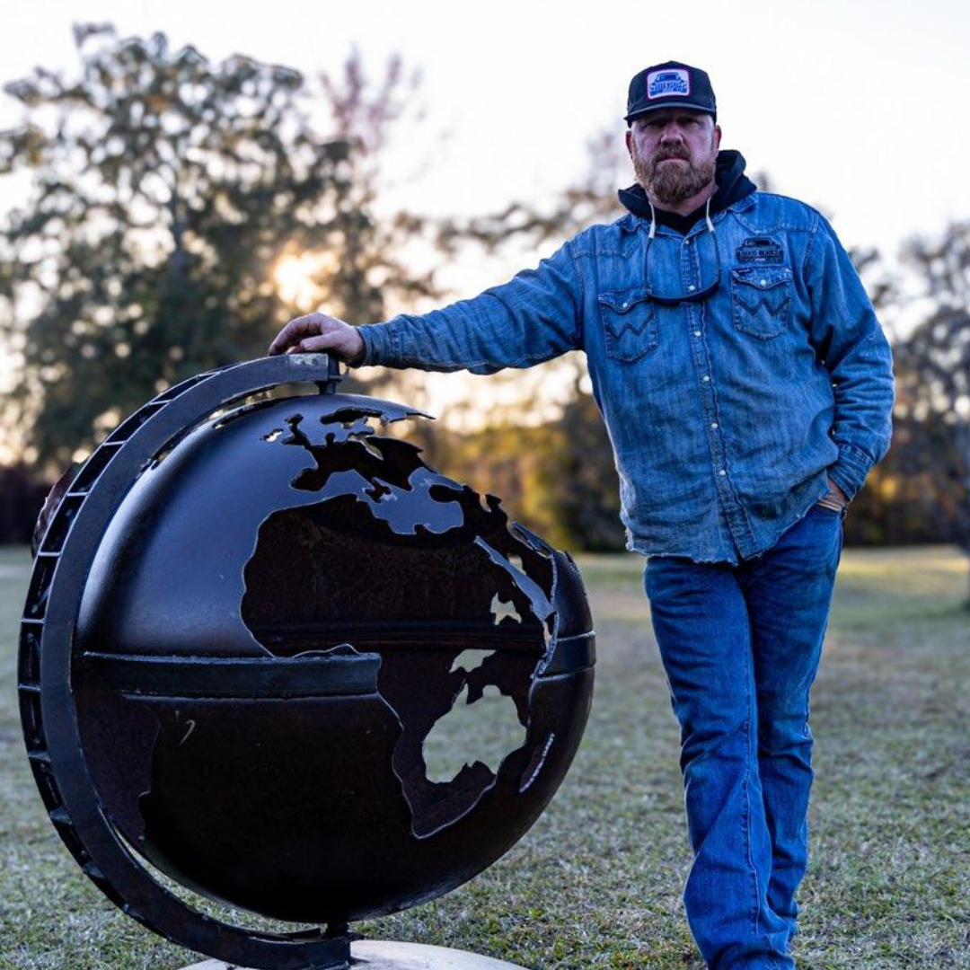 Spinning Globe Fire Pit