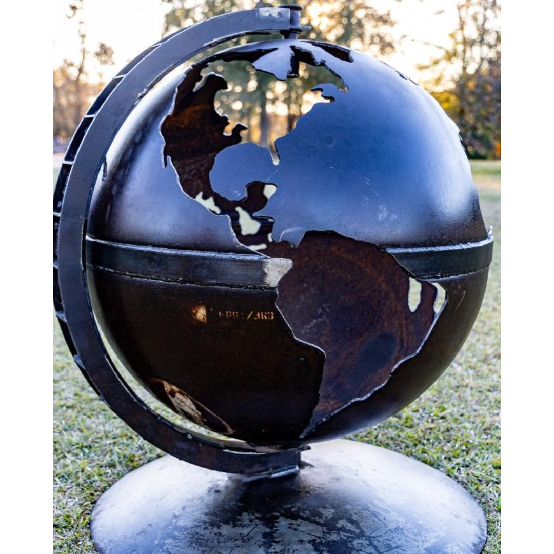 Spinning Globe Fire Pit