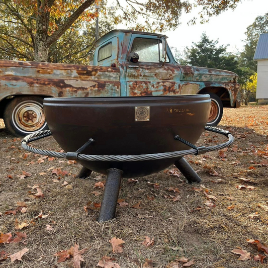 41" Carbon Steel Fire Pit w/ Footrest