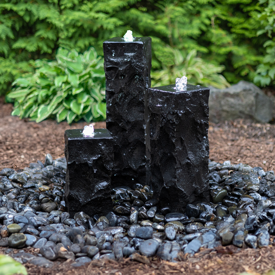 Ebony Basalt Fountain Complete Kit