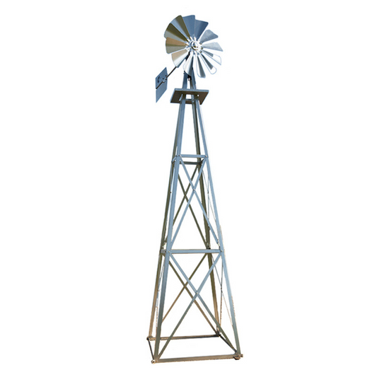 Galvanized Backyard Ornamental Windmill - 11'