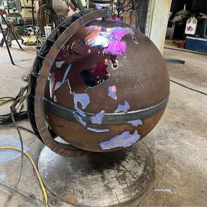 Spinning Globe Fire Pit