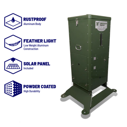 American Feeder - H125 Solar Powered Outdoor Feeder - Living Water Aeration