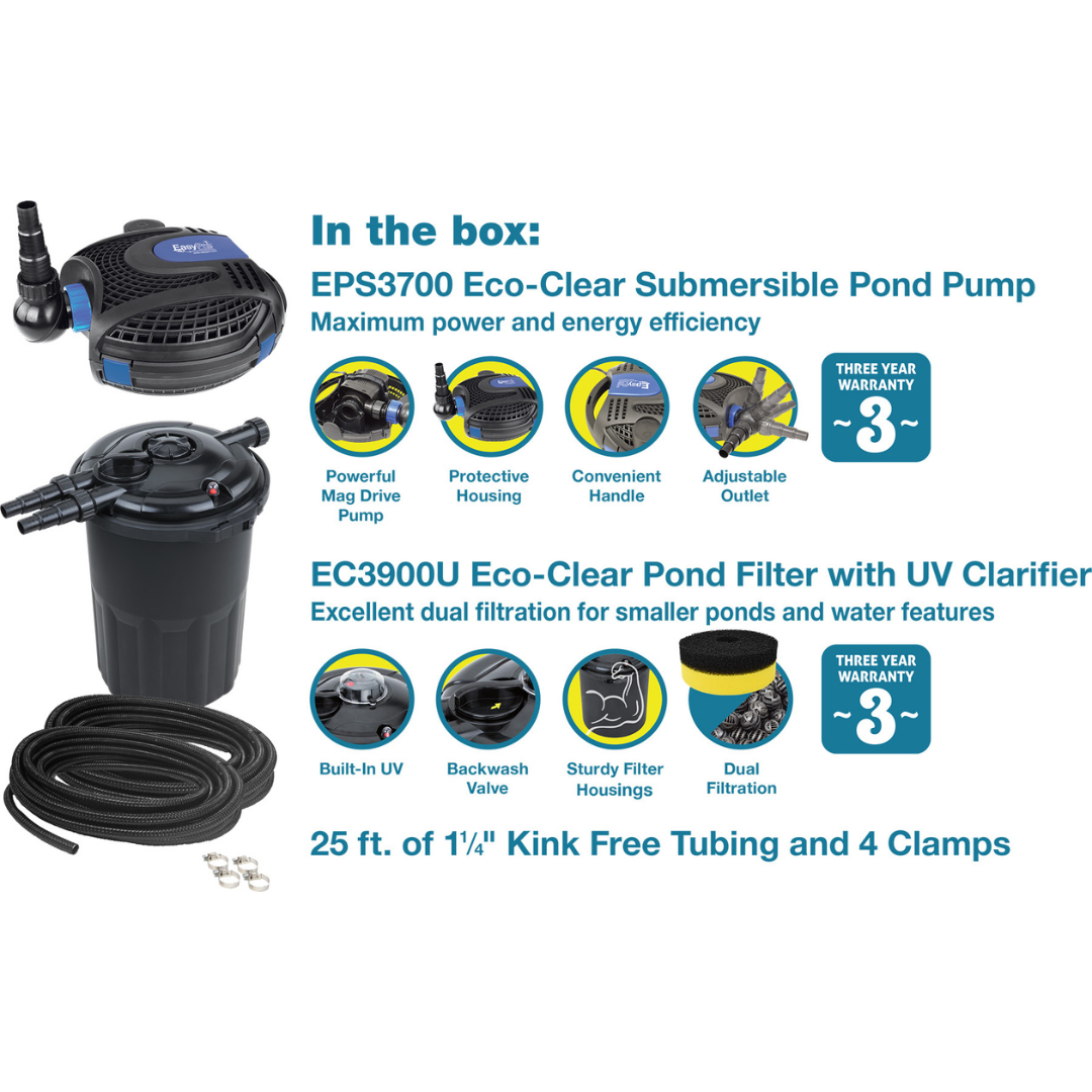 Eco-Clear - Complete Pond Filtration System - Living Water Aeration