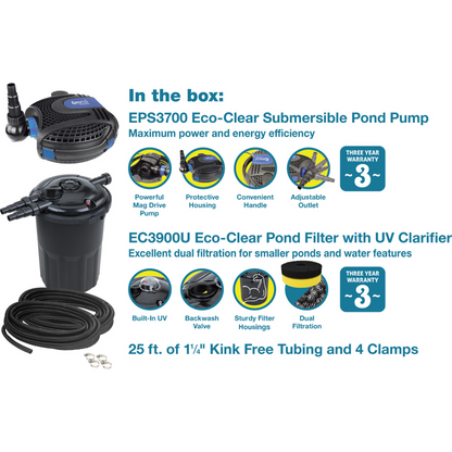 Eco-Clear - Complete Pond Filtration System - Living Water Aeration