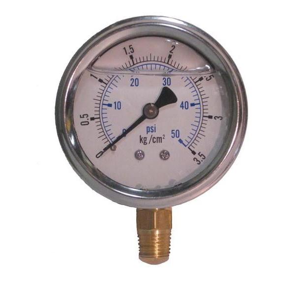 Liquid Filled Pressure Gauge 0 to 30 PSI FOR 1/4HP TO 1/2HP - Living Water Aeration