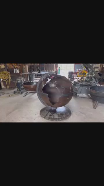 Spinning Globe Fire Pit