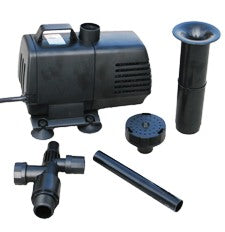 Submersible Mag Drive Pump 1050 GPH w/ Volcano Waterbell & Double Nozzle - Living Water Aeration