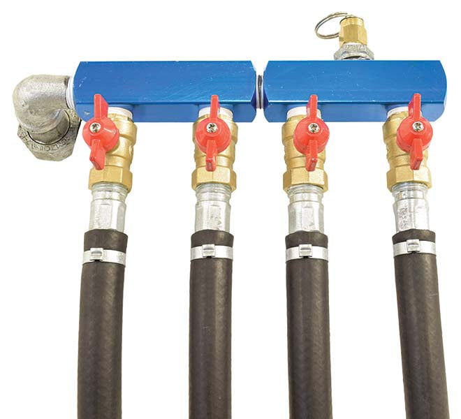 Rotary Vane Four Valve Outlet - Living Water Aeration